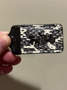 New Coach 1941 Horse & Carriage Hangtag Python Snakeskin gunmetal hangtag!